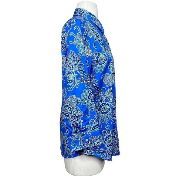 Chaps Paisley Print Button Down Size Large - Picture 3 of 5